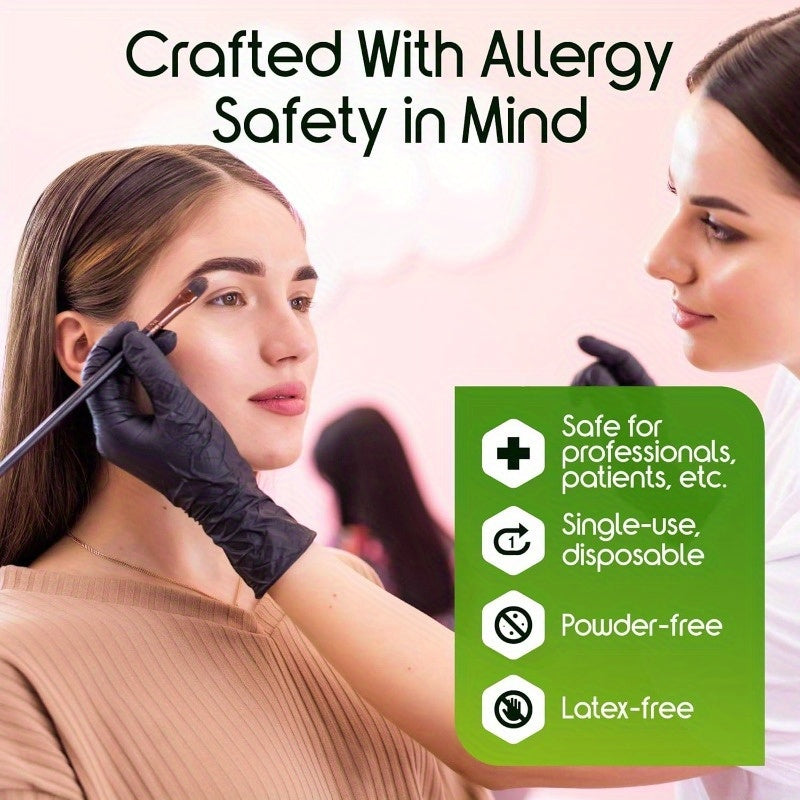 Disposable Nitrile Gloves Black High Elastic Composite, Suitable For Kitchen Household Cleaning, Etc