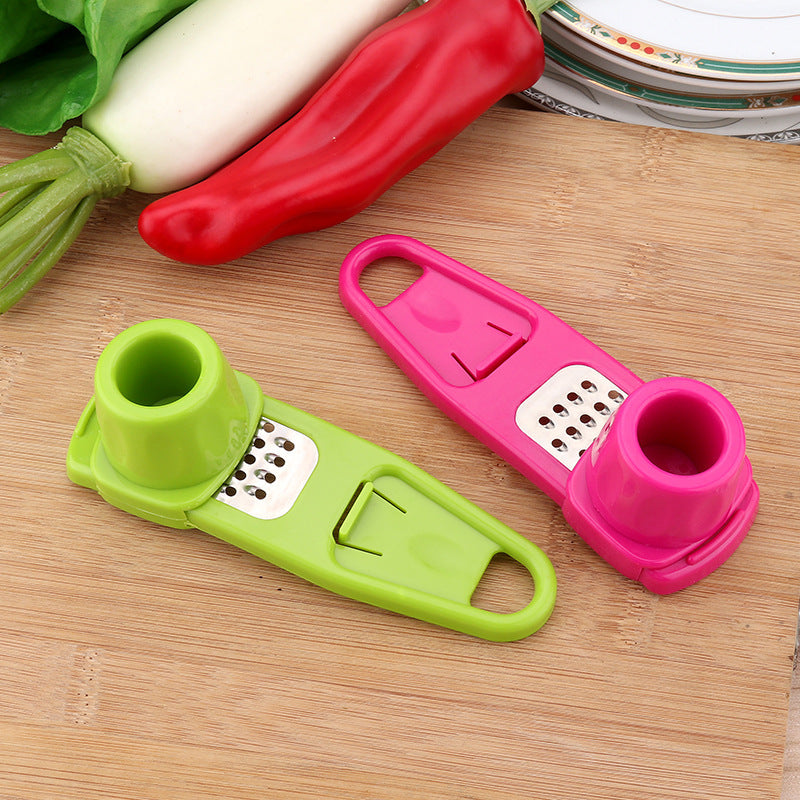 Kitchen Garlic Masher & Seasoning Grinder – 2-in-1 Manual Crusher for Spices and Garlic