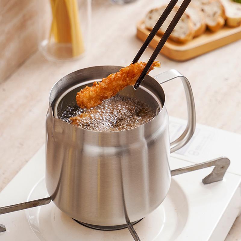 Stainless Steel Oil Filter Pot with Fine Mesh – Smart Grease Container for Kitchen