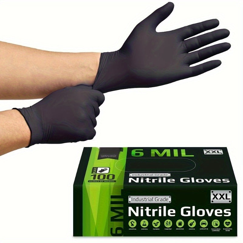 Disposable Nitrile Gloves Black High Elastic Composite, Suitable For Kitchen Household Cleaning, Etc