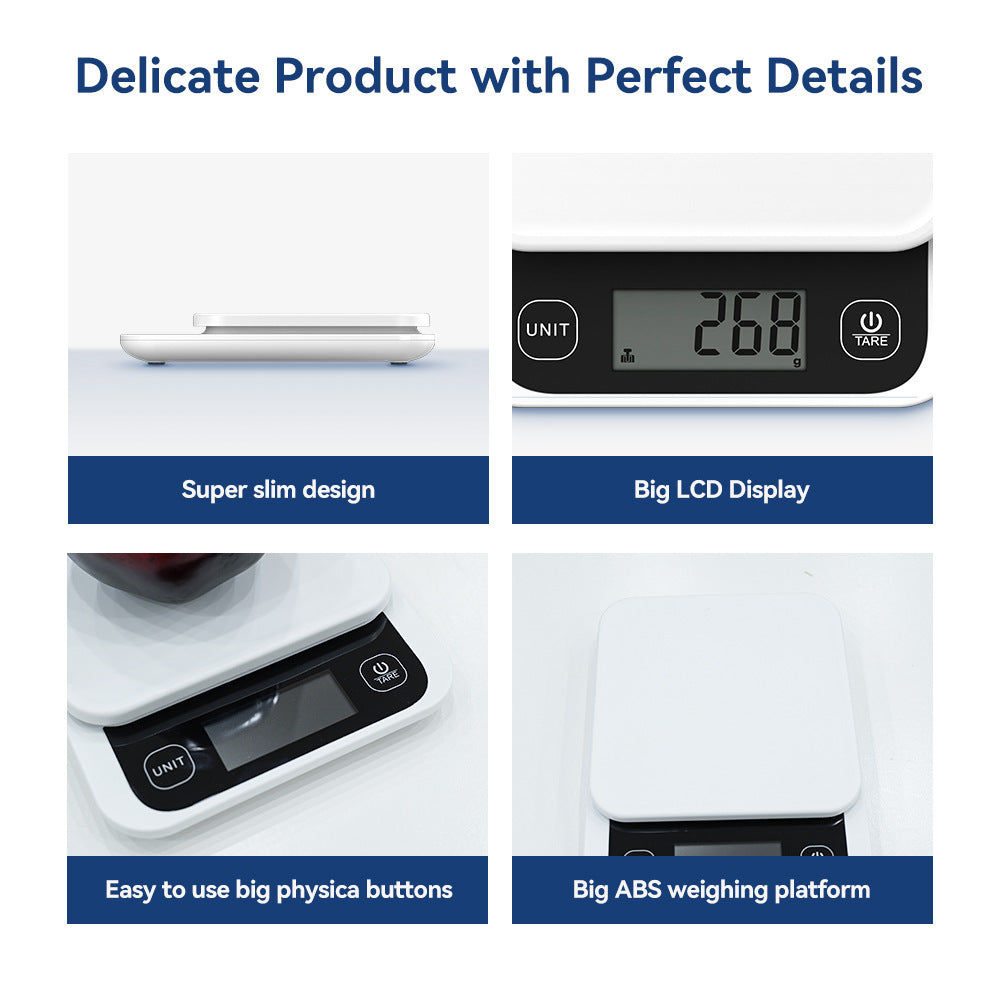 Smart Digital Kitchen Scale – 0.1g Precision LCD