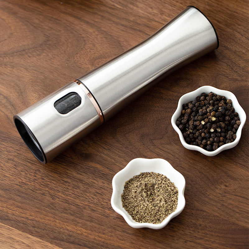 Electric Salt & Pepper Grinder – USB Rechargeable with LED Light